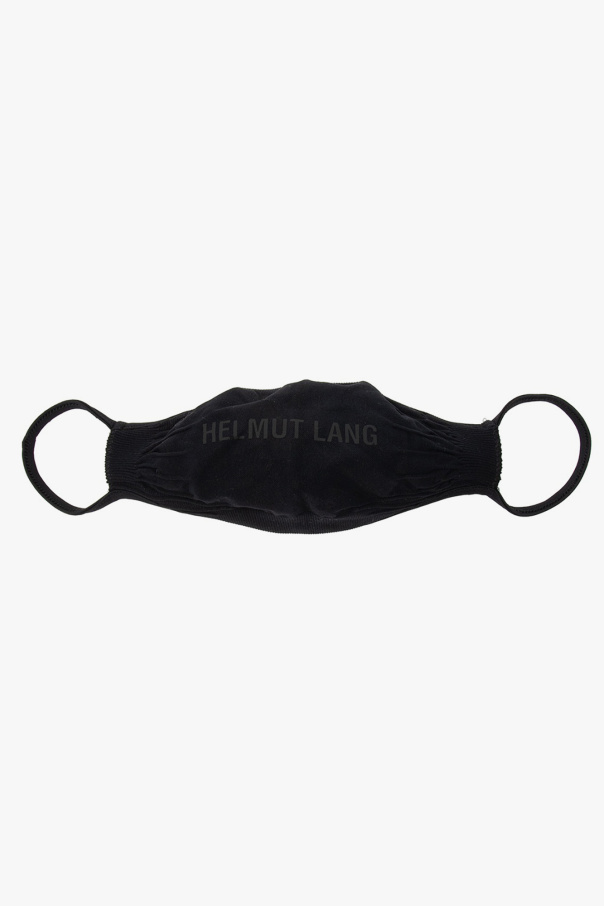 Helmut Lang warped logo lanyard face mask